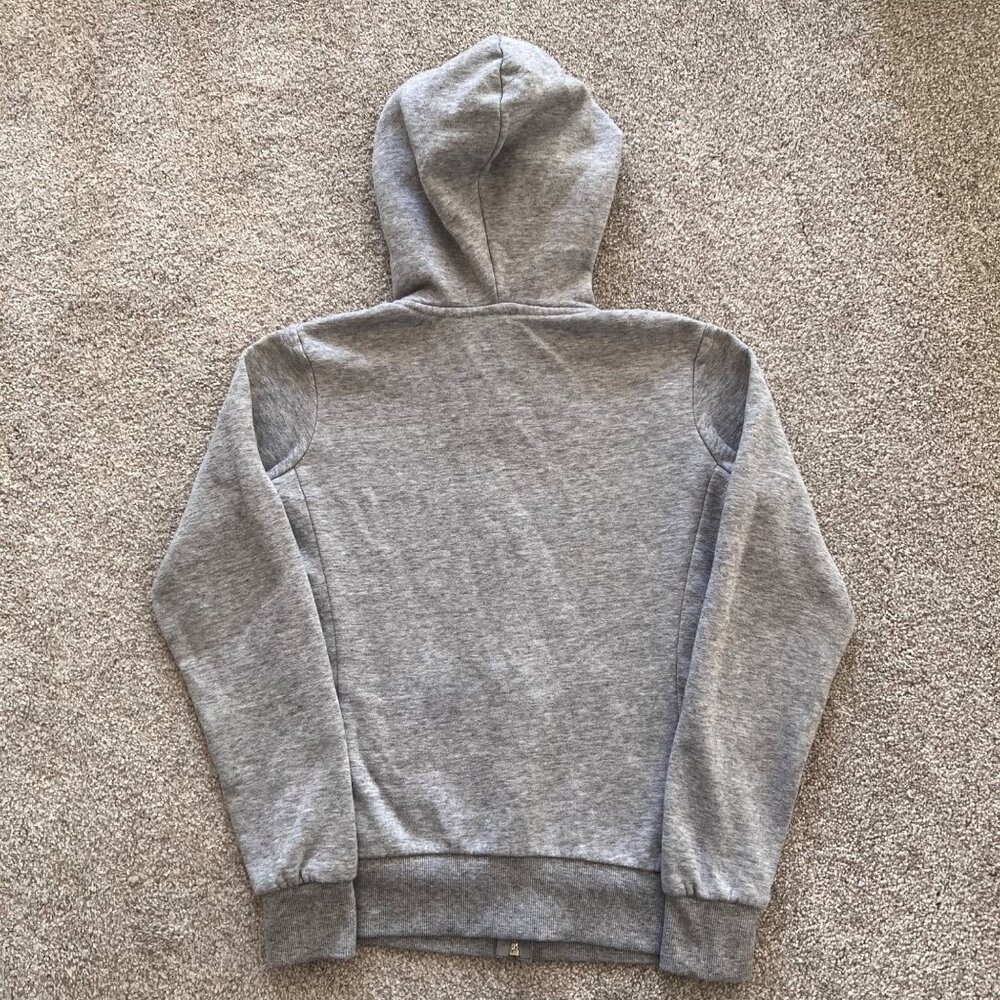 Y2K Vintage California Republic Embroidered Bear Gray Hooded Jacket S - Picture 3 of 7